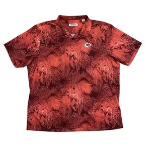 Tommy Bahama Kansas City Chiefs Red Floral IslandZone Shirt XXL NFL Bahama Coast